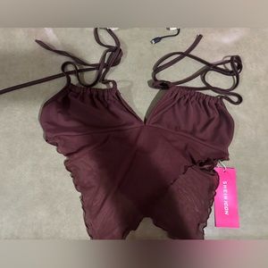 Backless top, crop top, halter top, brown halter top, mesh halter top,tie up top